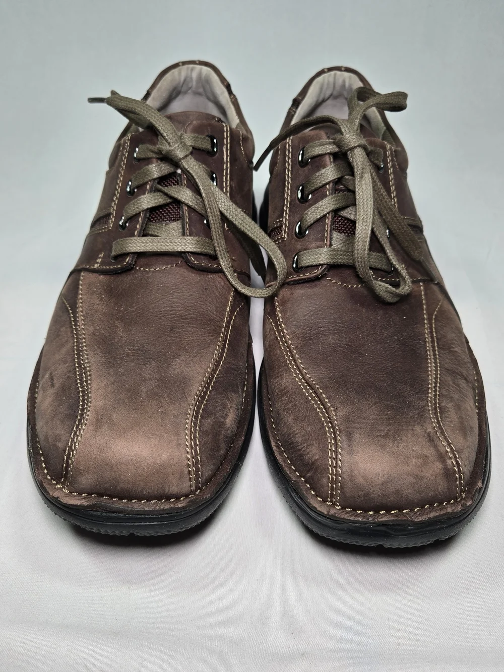 CLARKS Northfield Shoes Mens 10 M Brown Nubuck Moc Toe Casual Comfort Dadcore